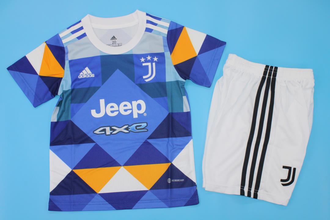 Kids-Juventus 21/22 Fourth Blue Soccer Jersey